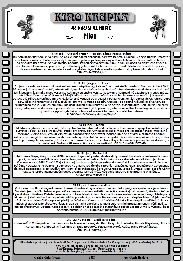 Program říjen 2012